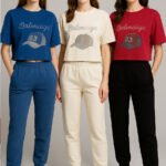 T-shirt | Fuchsia / Beige / Indigo