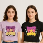 تيشيرت اسود / لافندر