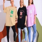 T-shirt | Rose/Black/Beige