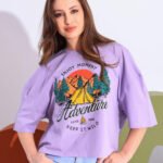 T-Shirt | Lavender/Baby Blue/Black